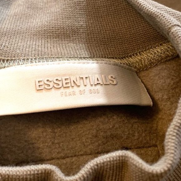 Essentials Fear of God Relaxed Wood Crewneck Fleece Oversized Sweatshirt NWT - Picture 9 of 12